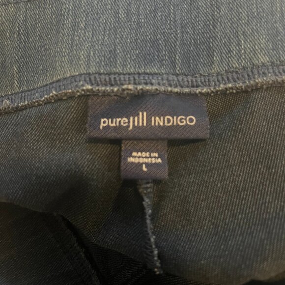 Pure Jill Wide-Leg Knit Jeans, Size L - Picture 3 of 3